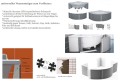 Badewanne Eckbadewanne Ada 160x100 cm links + Handgriffe