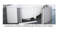 Badewanne Eckbadewanne Ada 160x100 cm links + Handgriffe