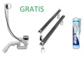 Badewanne Eckbadewanne Ada 160x100 cm links + Handgriffe