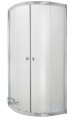 Duschkabine Dusche Viertelkreis strukturiertes Glas 80 x 80 x 180 cm R55 Invena
