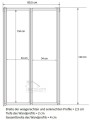 Abmessung: Badewannenabtrennung Faltwand Duschabtrennung 2-teilig H 140 cm Glas Ambition Premium 2