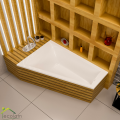 Badewanne Eckbadewanne Trapez 150 x 100 cm Rita links