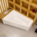 Badewanne Eckbadewanne Trapez 160 x 100 cm Rita links