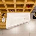 Badewanne Eckbadewanne Trapez 160 x 100 cm Rita links