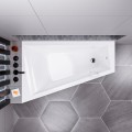 Badewanne Eckbadewanne Trapez 160 x 100 cm Rita links