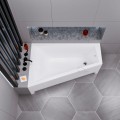 Badewanne Eckbadewanne Trapez 160 x 100 cm Rita links + Ablage Bambus