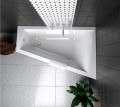 Badewanne Eckbadewanne Trapez 160 x 100 cm Rita rechts + Ablage Bambus