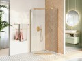 Duschkabine Fünfeck Stylio 80 x 80 x 190 cm gold Klarglas golden
