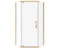 Duschkabine Fünfeck Stylio 90 x 90 x 190 cm gold Klarglas golden