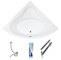 Badewanne Eckwanne Mia 120x120 cm