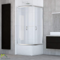 DUSCHKABINE DUSCHE VIERECK strukturiertes Glas 90 X 90 X 170 CM STYLIO
