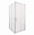 DUSCHKABINE DUSCHE VIERECK strukturiertes Glas 90 X 90 X 170 CM STYLIO
