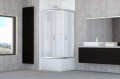 DUSCHKABINE DUSCHE VIERECK strukturiertes Glas 90 X 90 X 170 CM STYLIO