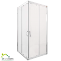 DUSCHKABINE DUSCHE VIERECK strukturiertes Glas 90 X 90 X 170 CM STYLIO (id: 1763)