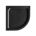 SET Duschkabine Zarya + Duschwanne Duschtasse Brausewanne Alex 80x80 Dusche schwarz black Stein Effekt (id: 1767)