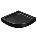 SET Duschkabine Zarya + Duschwanne Duschtasse Brausewanne Alex 80x80 Dusche schwarz black Stein Effekt (id: 1767)