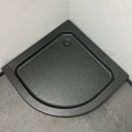 SET Duschkabine Zarya + Duschwanne Duschtasse Brausewanne Alex 80x80 Dusche schwarz black Stein Effekt (id: 1767)