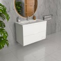 Badmöbel Set Waschbecken + Unterschrank 60 cm Frame Waschtisch Griff: silbern weiß gold schwarz