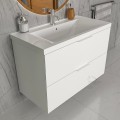 Badmöbel Set Waschbecken + Unterschrank 60 cm Frame Waschtisch Griff: silbern weiß gold schwarz (id: 1769)