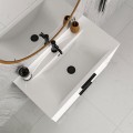 Badmöbel Set Waschbecken + Unterschrank 60 cm Frame Waschtisch Griff: silbern weiß gold schwarz