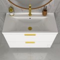 Badmöbel Set Waschbecken + Unterschrank 70 cm Frame Waschtisch Griff: silbern weiß gold schwarz (id: 1770)