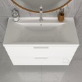 Badmöbel Set Waschbecken + Unterschrank 70 cm Frame Waschtisch Griff: silbern weiß gold schwarz (id: 1770)