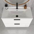 Badmöbel Set Waschbecken + Unterschrank 70 cm Frame Waschtisch Griff: silbern weiß gold schwarz (id: 1770)