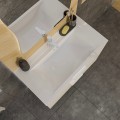 Badmöbel Set Waschbecken + Unterschrank 60 cm Frame Waschtisch Griff: silbern weiß gold schwarz