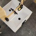 Badmöbel Set Waschbecken + Unterschrank 60 cm Frame Waschtisch Griff: silbern weiß gold schwarz
