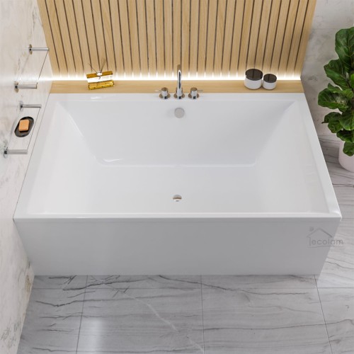 große Badewanne für Zwei 190x120 cm Crown Rechteck Duowanne Eckbadewanne
