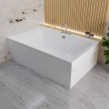 große Badewanne für Zwei 190x120 cm Crown Rechteck Duowanne Eckbadewanne