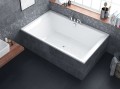 große Badewanne für Zwei 190x120 cm Crown Rechteck Duowanne Eckbadewanne