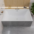 große Badewanne für Zwei 190x120 cm Crown Rechteck Duowanne Eckbadewanne