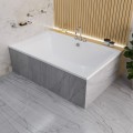 große Badewanne für Zwei 190x120 cm Crown Rechteck Duowanne Eckbadewanne