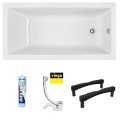 Badewanne Acrylwanne 150x70 cm Wave + Ablauf Viega (id: 1781) ohne Verkleidung