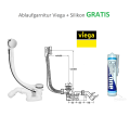 Badewanne Acrylwanne 180x80 cm Wave + Ablauf Viega (id: 1786)