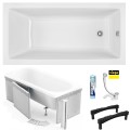 Badewanne Acrylwanne 180x80 cm Wave + Ablauf Viega (id: 1786) Styroporverkleidung