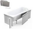 Badewanne Acrylwanne 180x80 cm Wave + Ablauf Viega (id: 1786)