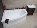 Badewanne Eckwanne Frida 160x105 cm links (id: 1626)
