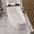 Badewanne Eckbadewanne 150x95 cm links Aquaria Acrylwanne + Ablauf Viega (id: 1787)