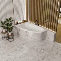 Badewanne Eckbadewanne 150x95 cm links Aquaria Acrylwanne + Ablauf Viega (id: 1787)