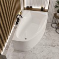 Badewanne Eckbadewanne 150x95 cm rechts Aquaria Acrylwanne + Ablauf Viega (id: 1789)