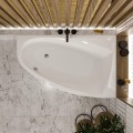 Badewanne Eckbadewanne 150x95 cm rechts Aquaria Acrylwanne + Ablauf Viega (id: 1789)
