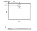 Duschwanne flache Duschtasse 100x80 x 4,5 cm Zero Duschplatte bodengleich (id: 1794)