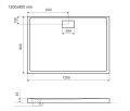 Duschwanne flache Duschtasse 120x90 x 4,5 cm Zero Duschplatte bodengleich + Siphon (id: 1797)