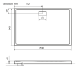 Duschwanne flache Duschtasse 150x90 x 4,5 cm Zero Duschplatte bodengleich + Siphon (id: 1800)
