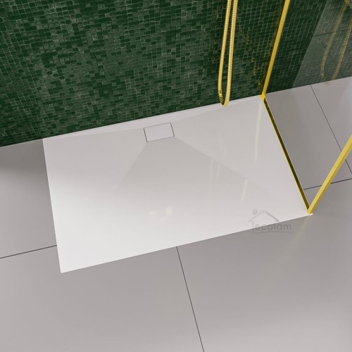 Duschwanne flache Duschtasse 160x80 x 4,5 cm Zero Duschplatte bodengleich + Siphon (id: 1801)