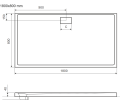 Duschwanne flache Duschtasse 180x80 x 4,5 cm Zero Duschplatte bodengleich + Siphon (id: 1805)