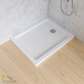 Duschwanne flache Duschtasse 80 x 110 x 4,5 cm Lupo Duschplatte + Siphon (id: 1812)