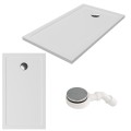 Duschwanne flache Duschtasse 80 x 160 x 4,5 cm Lupo Duschplatte + Siphon (id: 1815)